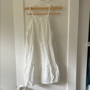 Zara White Eyelet Mini Dress
